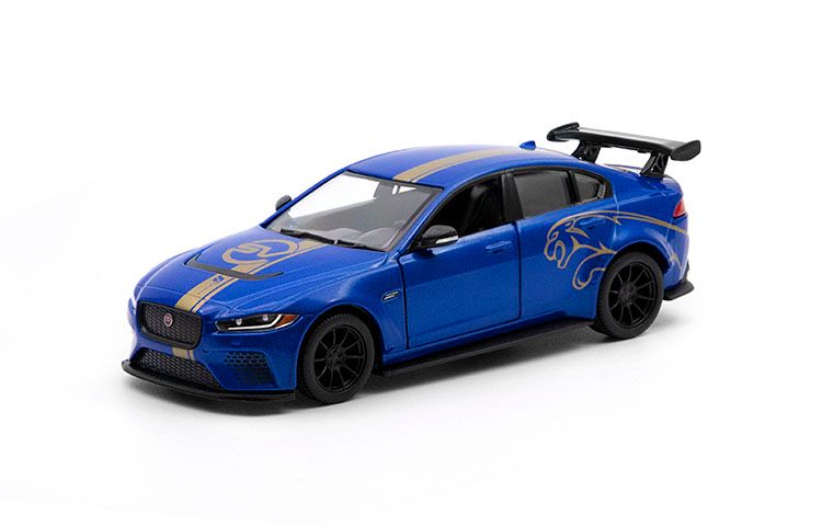 KINSMART Jaguar XE SV Project 8 with printing 1:38 blue