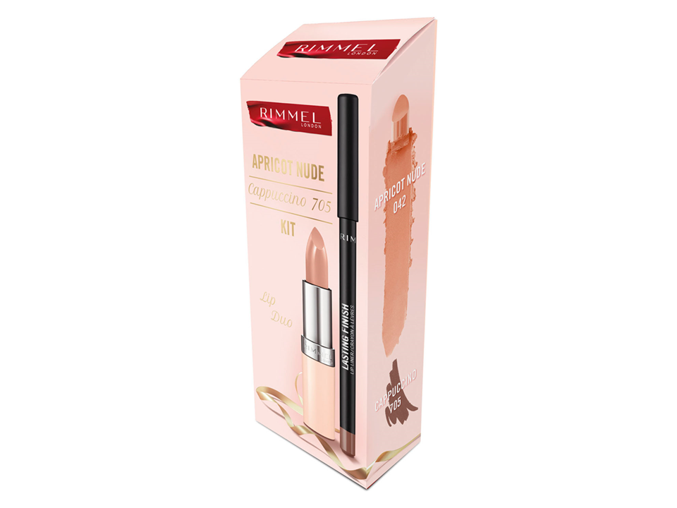 RIMMEL LASTING APRICOT NUDE 042 CAPPUCCINO 705 KIT