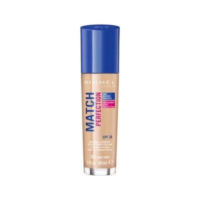 RIMMEL течна пудра Match Perfection Foundation - 201: Classic Beige