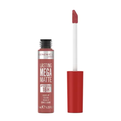 RIMMEL Lasting Mega Matte 200 Pink Blink течен кармин за усни