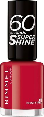 RIMMEL 60 Seconds Super Shine Nail Polish 313 Feisty Red лак за нокти