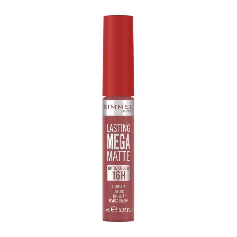 RIMMEL Lasting Mega Matte 210 Rose &amp; Shine течен кармин за усни
