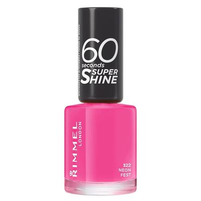 RIMMEL 60 Seconds Super Shine Nail Polish 322 Neon Fest лак за нокти