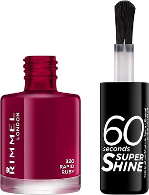 RIMMEL 60 Seconds Super Shine Nail Polish 320 Rapid Ruby лак за нокти