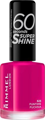 RIMMEL 60 Seconds Super Shine Nail Polish 323 Fun Time Fuchsia лак за нокти