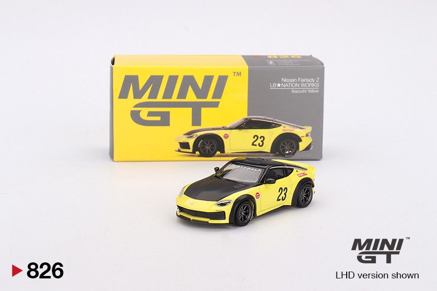 1:64 Nissan Z LB NATION WORKS Ikazuchi Yellow 2024 (LHD) - MINI GT