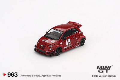 1:64 Fiat Abarth 595 #49 LB-WORKS x Abas Red 2024 (LHD) - MINI GT
