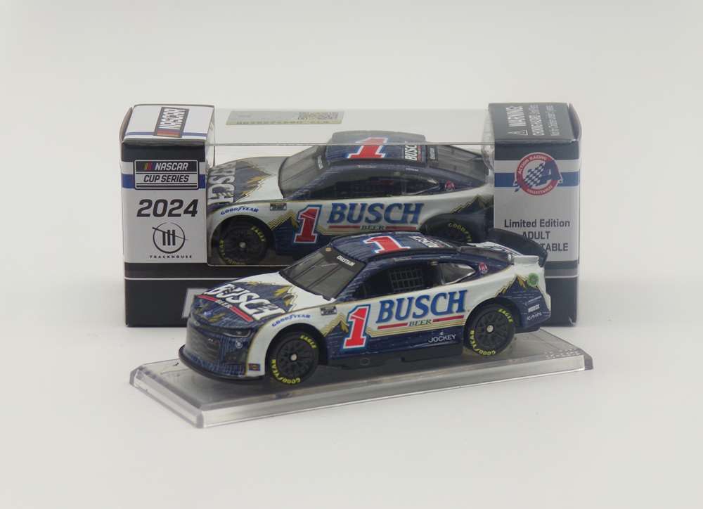 1:64 Chevrolet Camaro #1 Ross Chastain, Busch Beer Retro, White/Blue/Red, 2024 - Action Racing Collectibles