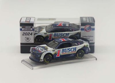 1:64 Chevrolet Camaro #1 Ross Chastain, Busch Beer Retro, White/Blue/Red, 2024 - Action Racing Collectibles