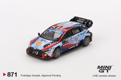 1:64 Hyundai i20 N Rally1 Hybrid #11 2024 Rallye Monte-Carlo Winner (LHD) - MINI GT