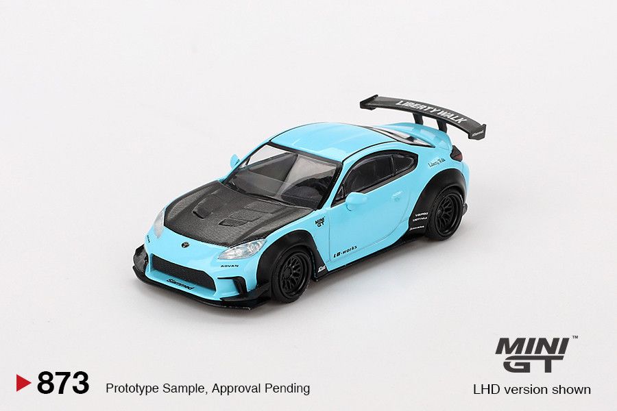 1:64 Toyota GR86 LB-Works Nation, Baby Blue, 2024 (LHD) - MINI GT