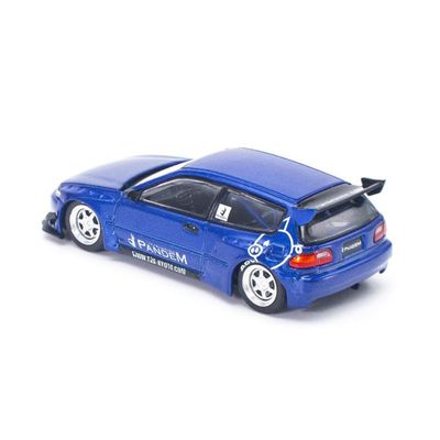 1:64 Honda Pandem Civic EG6 v1.5, Blue Metallic - Enigma Exclusive - Pop Race Limited