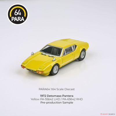 1:64 De Tomaso Pantera 1972, Yellow Left Hand Drive - PARA64