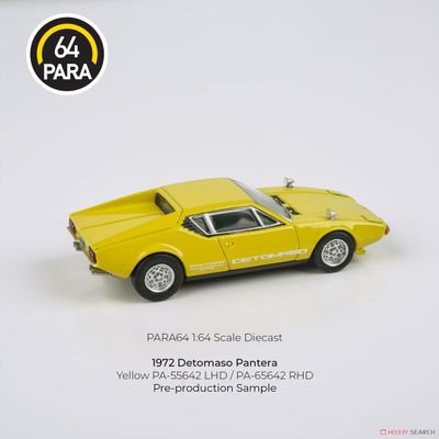 1:64 De Tomaso Pantera 1972, Yellow Left Hand Drive - PARA64