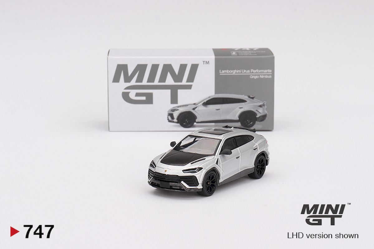 1:64 Lamborghini Urus Performante Grigio Nimbus Grey 2024 (LHD) - MINI GT