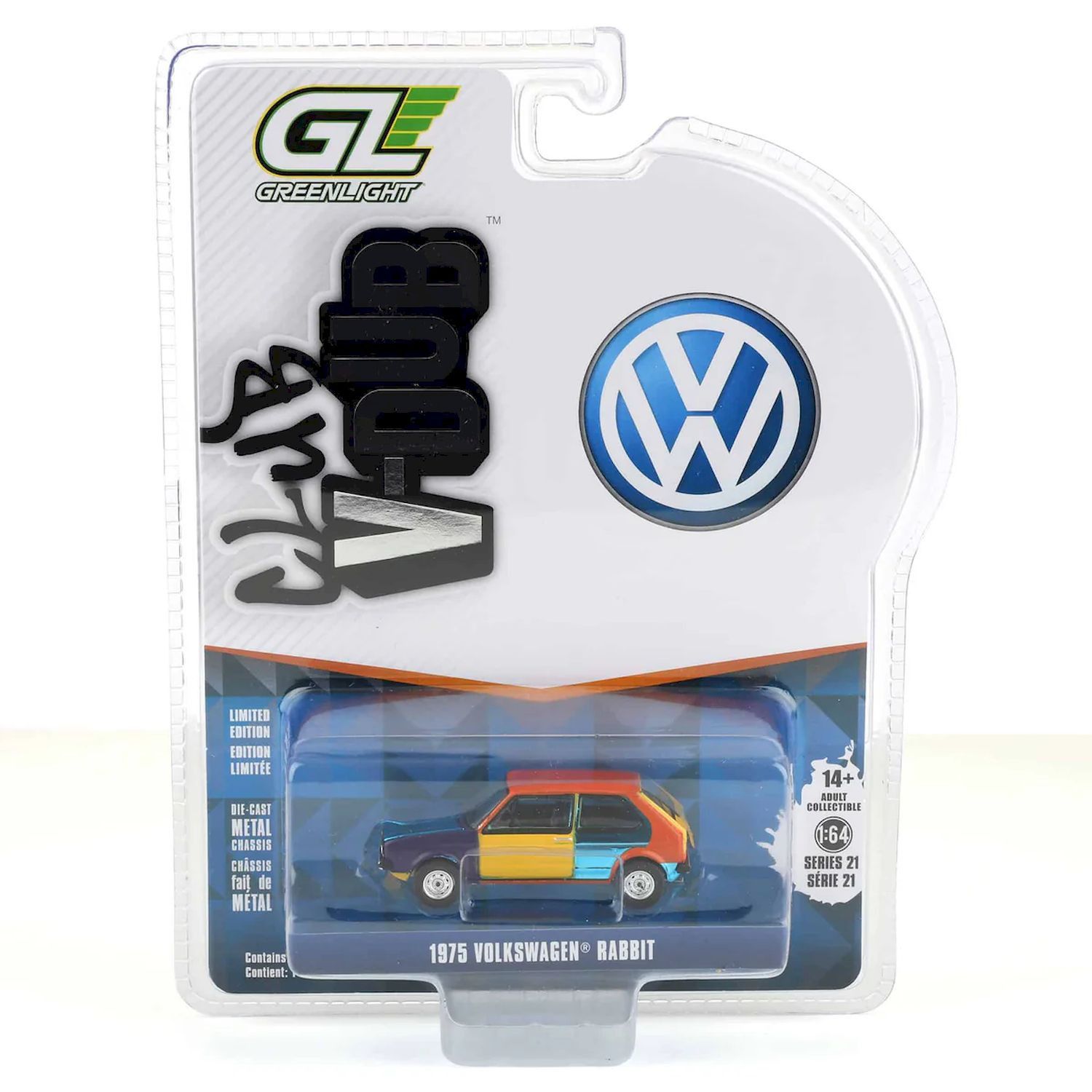 1:64 1975 Volkswagen Rabbit Harlequin Tribute - Club V-Dub Series 2 - GreenLight