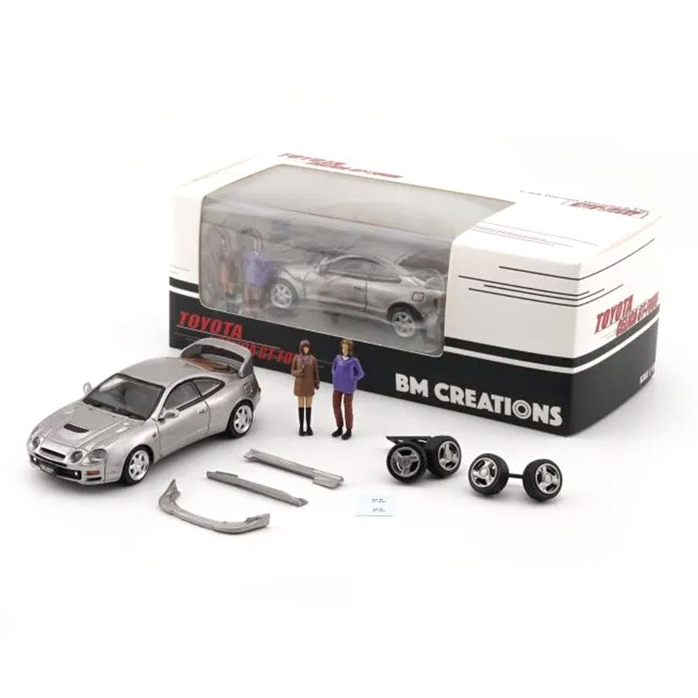 1:64 Toyota Celica GT Four-ID, Silver (RHD) - with 2 figures - BM Creations