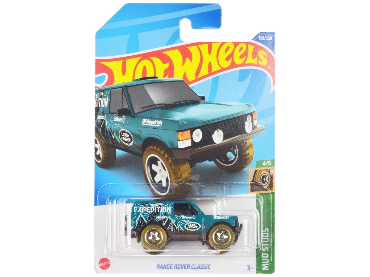 1:64 Range Rover Classic Teal with White Graphics, Green - Hot Wheels
