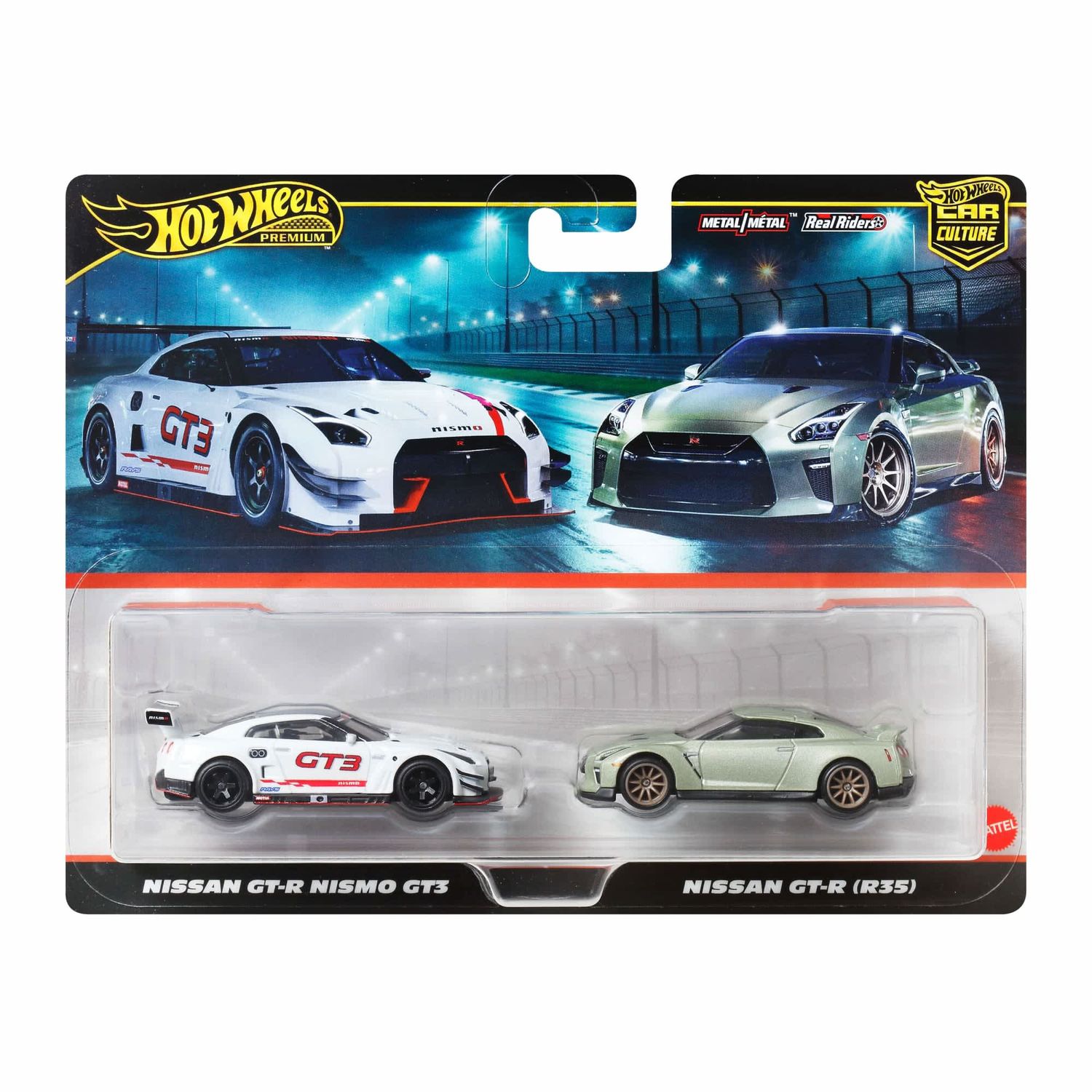 1:64 Nissan GT-R Nismo GT3 and Nissan GT-R (R35) 2017, Premium 2-pack - Hot Wheels