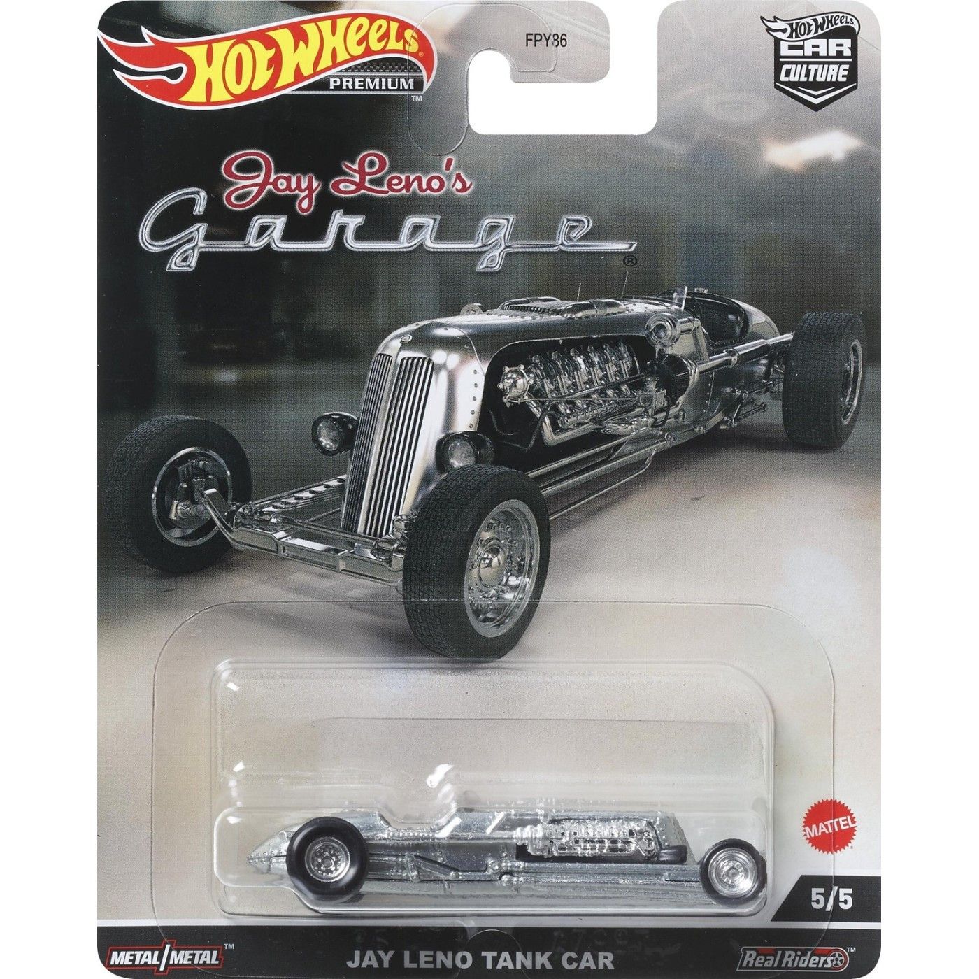 1:64 Jay Leno Tank Car Jay Reno Garage Silver/Chrome - Hot Wheels
