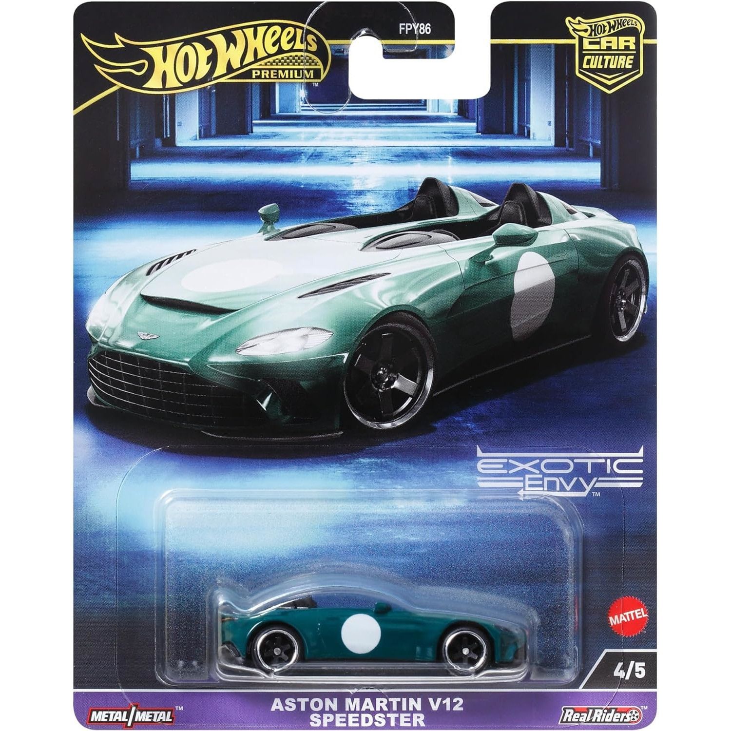 1:64 Aston Martin V12 Speedster British Racing, Green, 4/5 - Hot Wheels
