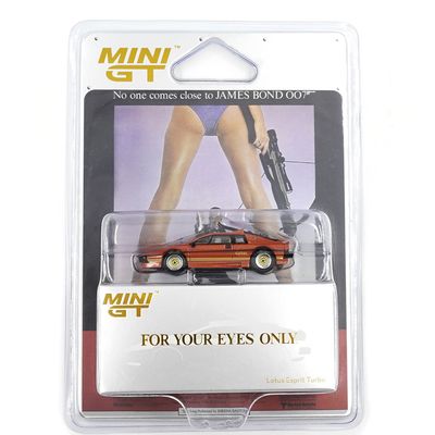 1:64 Lotus Esprit Turbo Copper Fire Metallic James Bodnd 007 Series "For Your Eyes Only" 1981, English (Blister Packaging) - MINI GT