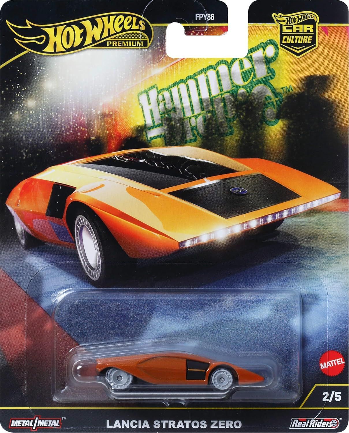 1:64 Lancia Stratos Zero *Hammer Drop*, Orange/Black, copper 2/5 - Hot Wheels