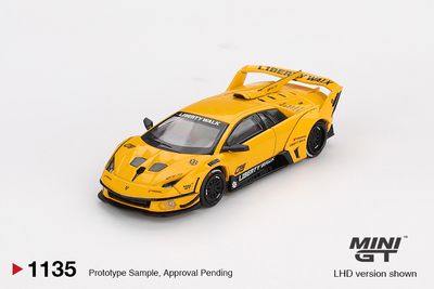 1:64 Lamborghini LB-Silhouette WORKS MURCIELAGO GT Evo, Yellow, 2025 (LHD) - MINI GT