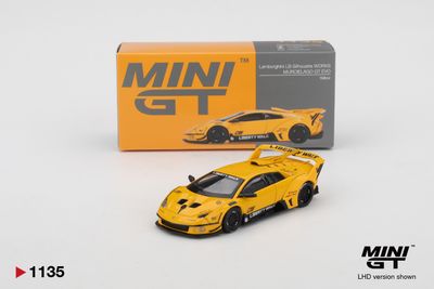 1:64 Lamborghini LB-Silhouette WORKS MURCIELAGO GT Evo, Yellow, 2025 (LHD) - MINI GT