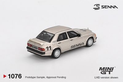 1:64 Mercedes-Benz 190 E 2.3-16 #11 Ayrton Senna 1984 Nurburgring Race of Champions with Figure (LHD) - MINI GT