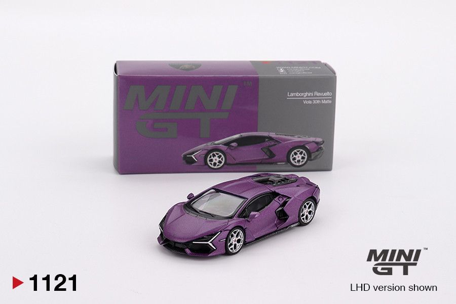 1:64 Lamborghini Revuelto Viola 30th Matte 2024 (LHD) - MINI GT