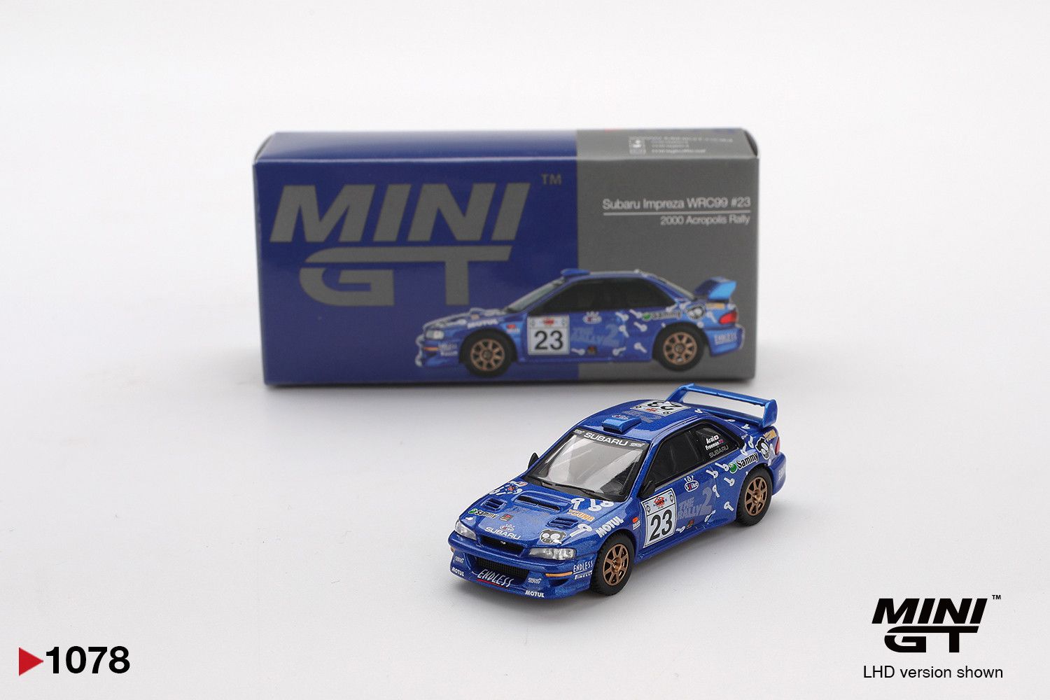 1:64 Subaru Impreza #23 WRC99 Acropolis Rally 2000 (LHD) - MINI GT