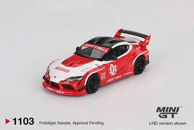 1:64 Toyota GR Supra LB-Works, Red/White, 2025 (LHD) - MINI GT