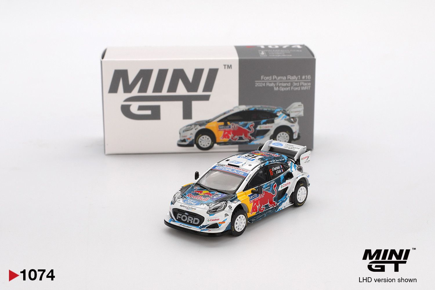 1:64 Ford Puma Rally1 #16 M-Sport Ford WRT 2024 Rally Finland 3rd Place (LHD) - MINI GT