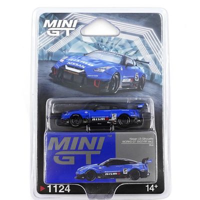 1:64 Nissan GTR R35 LB-Silhouette Works GT Ver.2, Blue, 2025 (LHD) (Blister Packaging) - MINI GT
