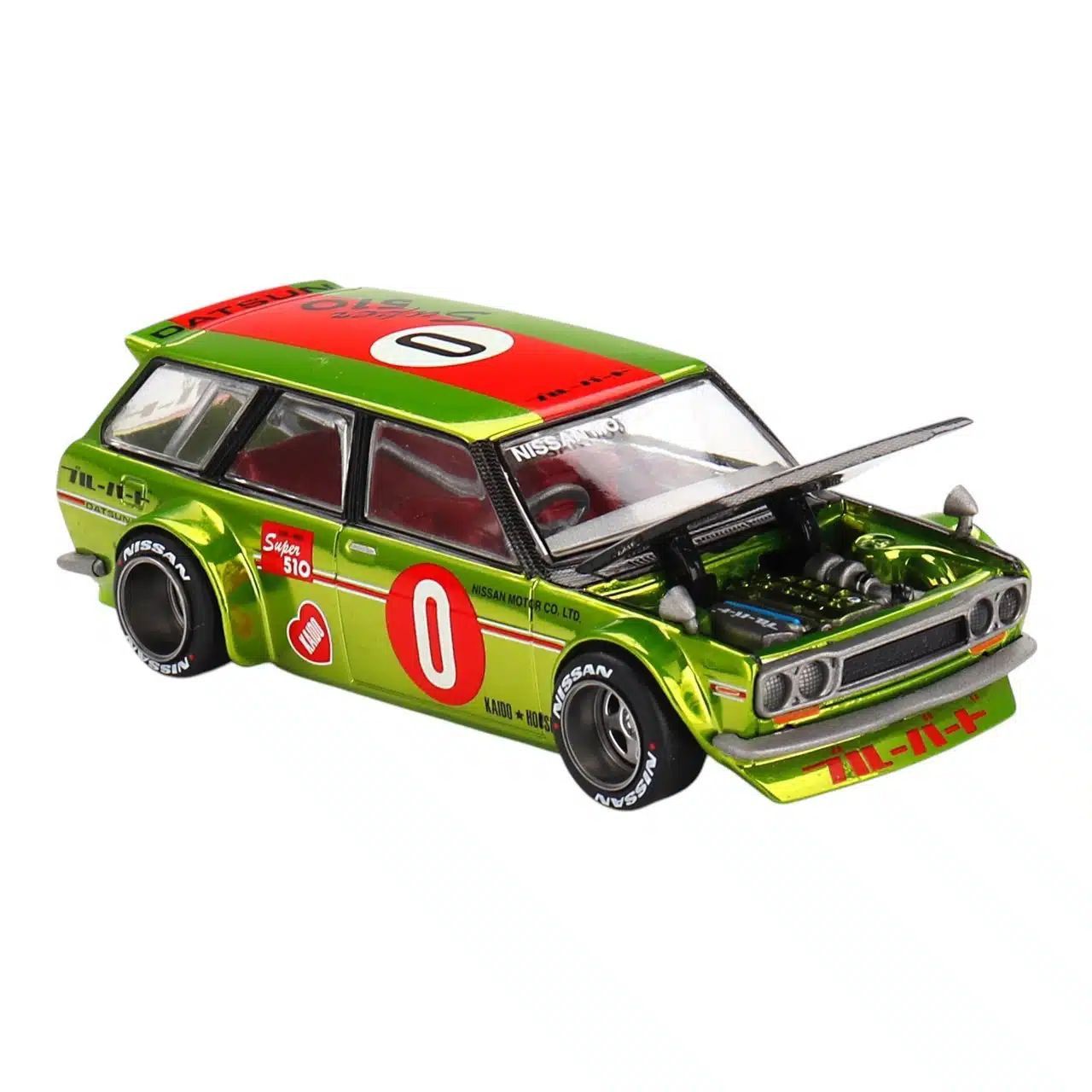 1:64 Datsun Kaido 510 Wagon Og Flo, Yellow, 1969 - MINI GT