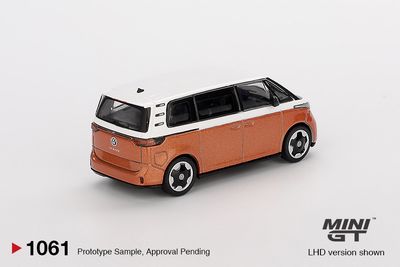 1:64 Volkswagen ID.Buzz Caravelle, Candy White/Energetic Orange, 2024 (LHD) - MINI GT