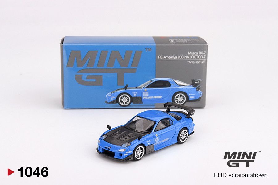 1:64 Mazda RX-7 RE-Amemiya 20B NA 3ROTOR-7 “Ama-san Go”, 2024 (RHD) - MINI GT