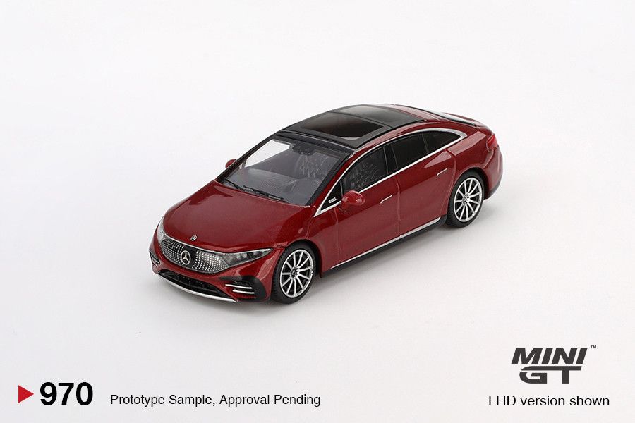 1:64 Mercedes-Benz EQS 580 4MATIC Red Metallic 2024 - MINI GT