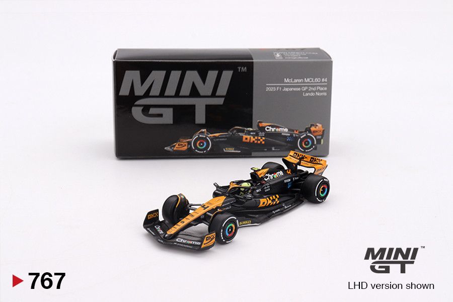 1:64 McLaren MCL60 #4 Lando Norris 2023 F1 2023 Japanese GP 2nd Place (LHD) - MINI GT