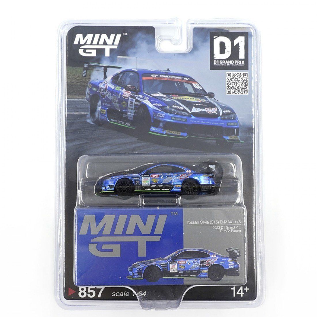 1:64 Nissan Silvia S15 D-MAX #46 D-MAX Racing 2023 D1 Grand Prix D1 - MINI GT