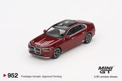 1:64 BMW i7 xDrive60 Aventurin, Red, 2023 (LHD) - MINI GT