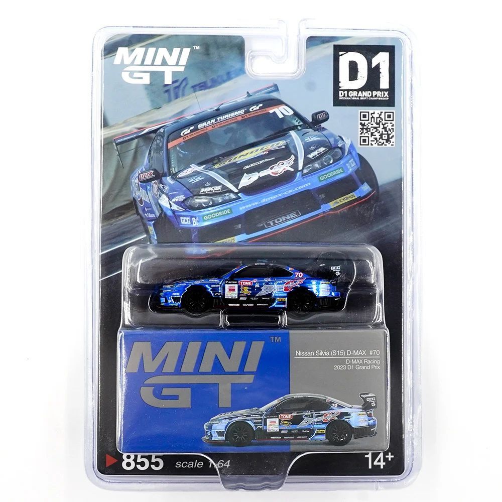 1:64 Nissan Silvia (S15) D-MAX #70 D-MAX Racing 2023 D1 Grand Prix (RHD) - MINI GT