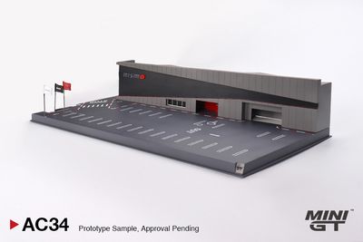 1:64 Diorama: NISSAN MOTORSPORTS &amp; CUSTOMIZING CO.,LTD. NISMO OPERATION CENTER 2024 - MINI GT