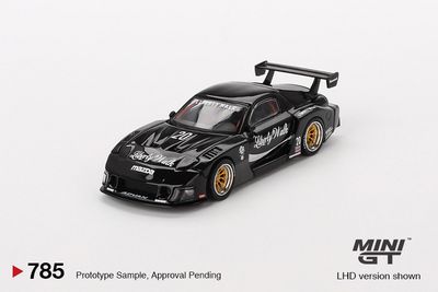 1:64 Mazda RX-7 LB-Super Silhouette Liberty Walk Black 2023 (LHD) - MINI GT