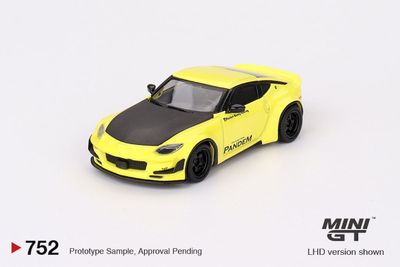 1:64 Nissan Z Pandem Ikazuchi Yellow 2024 (LHD) - MINI GT