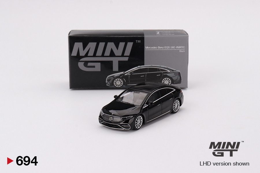 1:64 Mercedes-Benz EQS 580 4MATIC Black 2023 (LHD) - MINI GT