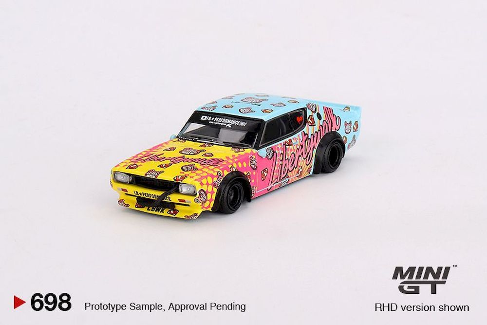 1:64 Nissan Skyline Kenmeri Liberty Walk LBWK KUMA 1973 (RHD) - MINI GT