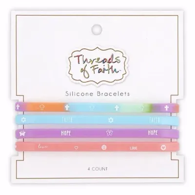 Faith Hope Love Silicone Bracelets