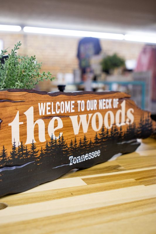 Welcome  to our woods Sign
